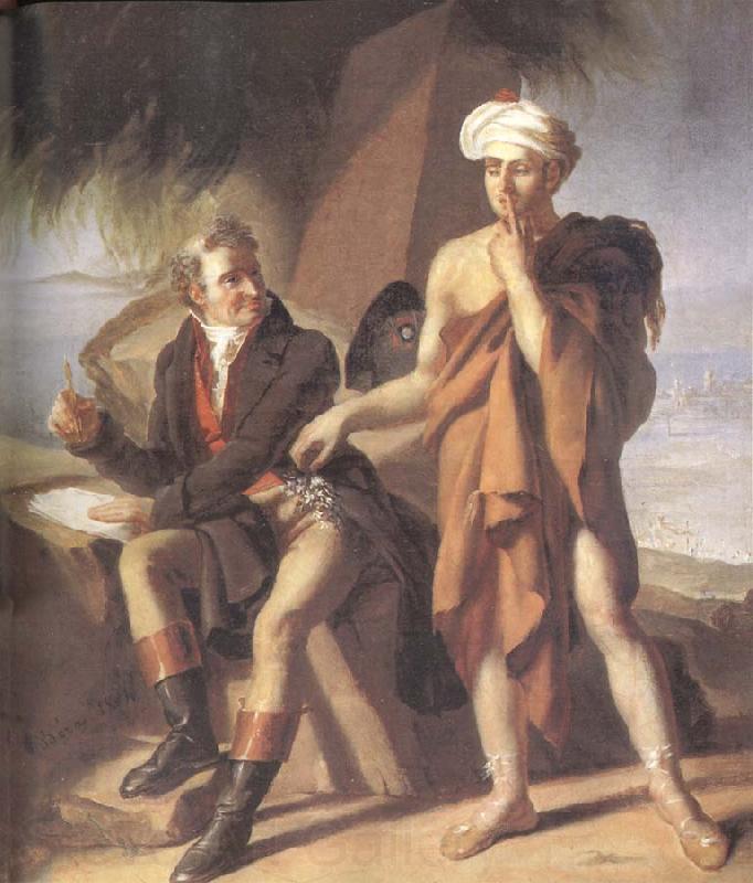 Armand-Philippe-Joseph Bera Dominique Vivant Denon in Egypt France oil painting art